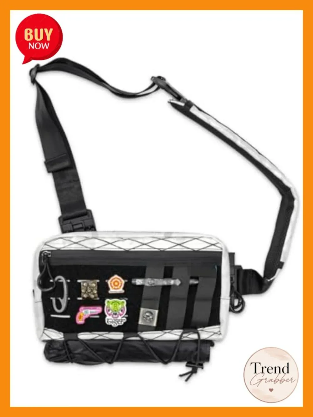 Tactical Sling Bag Waterproof Nylon Crossbody Chest Pack with MOLLE